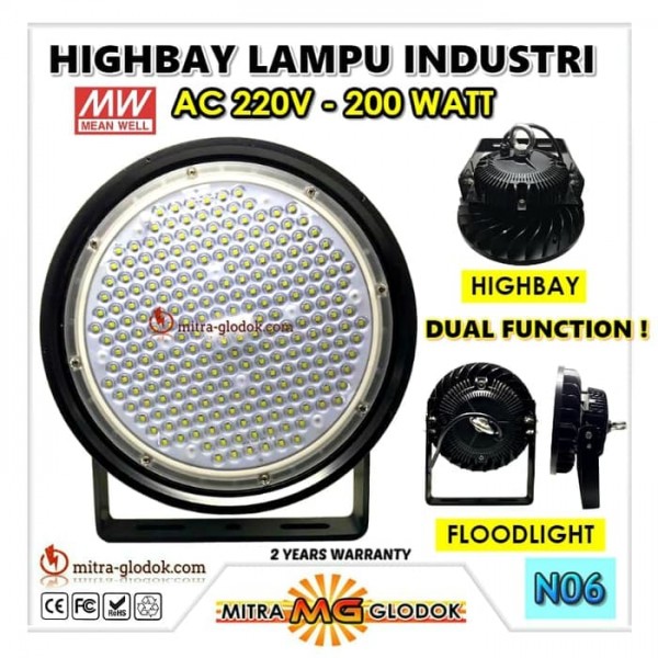 LED High Bay UFO Lampu Gantung Industri Brilux 200W | Highbay LED High Bay UFO Lampu Gantung Industri Brilux 200W | Highbay